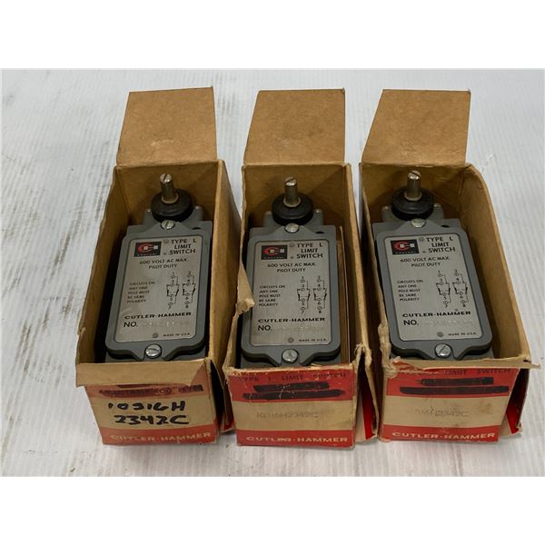 (3) Cutler Hammer # 10316H2342G Limit Switches