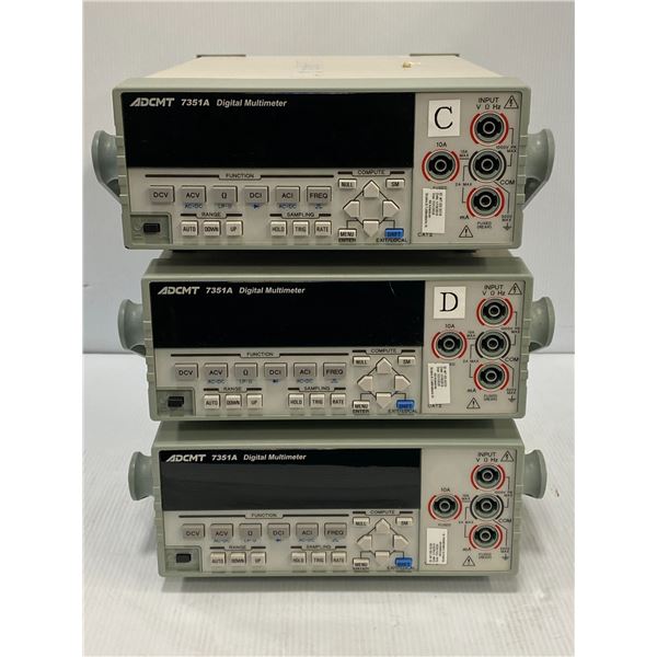 (3) ADCMT# 7351A Digital Multimeters