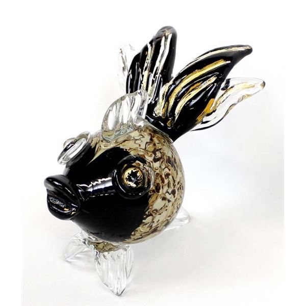 Hand Blown Glass Fish Paperweight