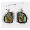 Image 1 : Navajo Sterling & Nevada Green Turquoise Earrings