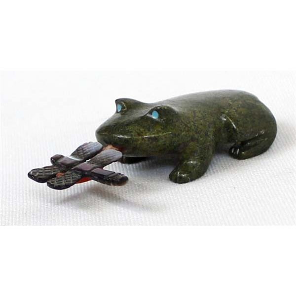 Zuni Serpentine Frog & Dragonfly Fetish