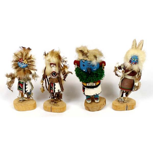 4 Vintage Native American Kachinas