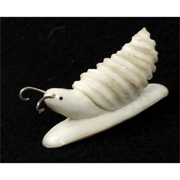 Zuni Carved Antler Snail Fetish by Ruben Najera