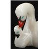 Image 2 : Zuni White Alabaster Swan & Cygnet Fetish