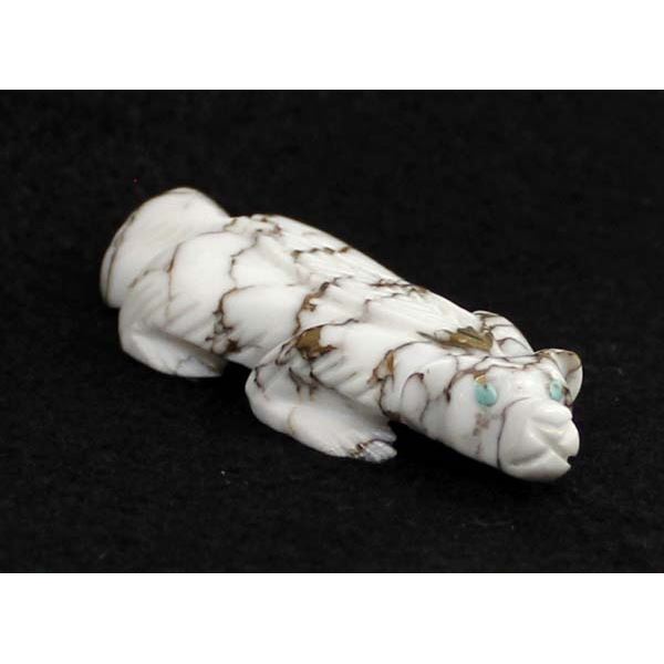 Zuni Gold Quartz Badger Fetish by Michael Laweke