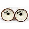 Image 9 : 2 Mexican Glazed Pottery Candlestick Holders