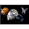 Image 1 : Glass Turtle, Glass Whale, and Onyx Pig
