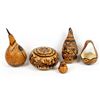 Image 2 : 5 South American Peruvian Carved Gourds