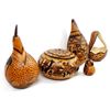 Image 8 : 5 South American Peruvian Carved Gourds