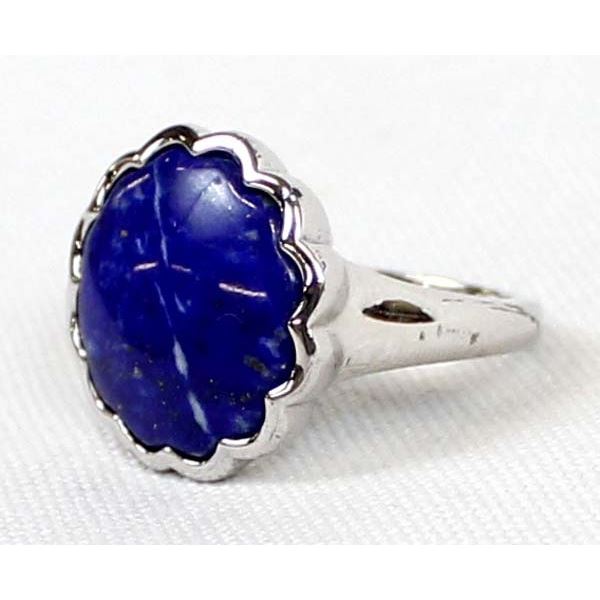 Sterling Silver & Lapis Ring, Size 7.25