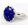 Image 1 : Sterling Silver & Lapis Ring, Size 7.25