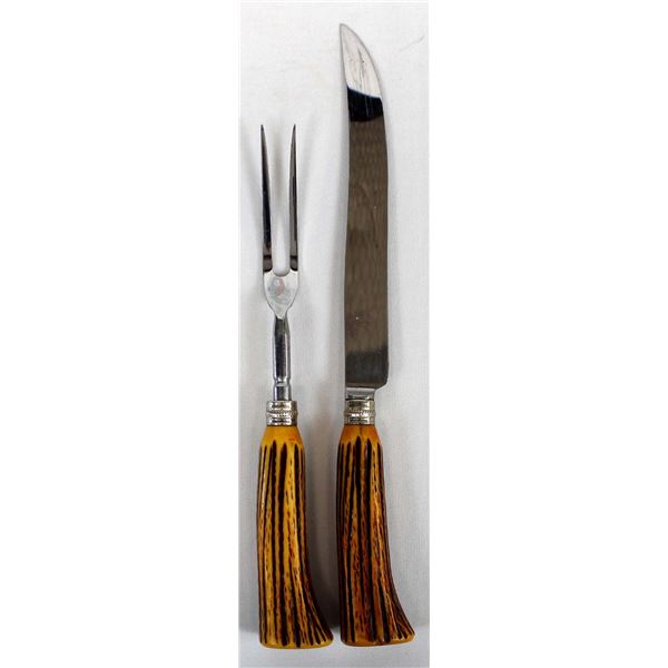 English Sheffield Stainless Steel Carving Set