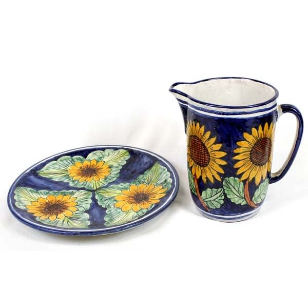 Mexican Pottery Pitcher and Platter