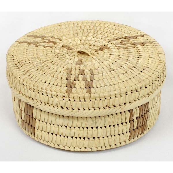 Ethnic Lidded Trinket Basket