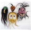 Image 1 : 3 African Carved Wood Masks & 1 Gourd Mask
