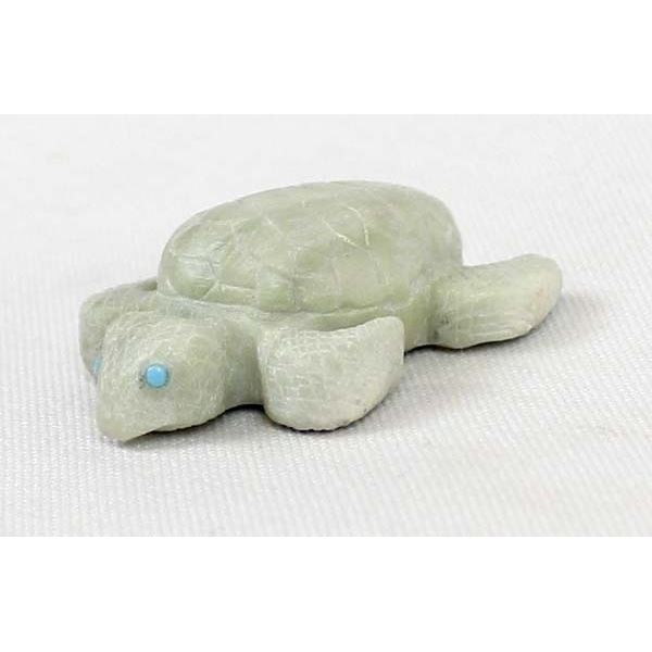 Zuni Serpentine Sea Turtle Fetish by M. Laweka