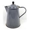 Image 1 : Antique Gray Graniteware Lidded Coffee Pot
