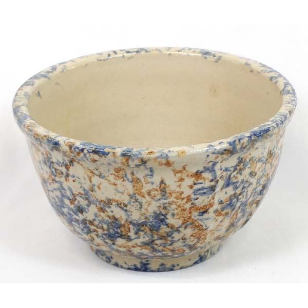 Antique Spongeware Pottery Bowl