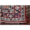Image 2 : 100% handmade Iranian Mahal carpet with center medallion, floral design and multiple borders, red ba