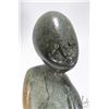 Image 2 : Inuit soapstone carving of a male figure signed by artist Vito Charera, 26" in height, note: repair 