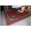 Image 2 : Large 100% handmade Iranian wool Tabriz area carpet with center medallion, overall floral design, re