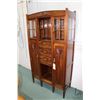 Image 1 : Antique Dutch made Arts & Crafts display / storage cabinet with twenty four bevelled glass panels, c