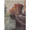 Image 2 : Framed coloured etched print titled "A Path on the Canal" by Vanhorne and etched print " Bruges le B