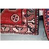 Image 2 : 100% handmade Iranian Saveh carpet runner with quadruple medallions, brick and black backgrounds wit