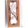 Image 3 : Pair of famille rose "Plum Blossom" framed tiles each measuring 9 3/4" X 4 1/2"