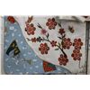 Image 2 : Vintage hand painted silk kimono with obi sash, hand painted fan and a pair of Geta footwear