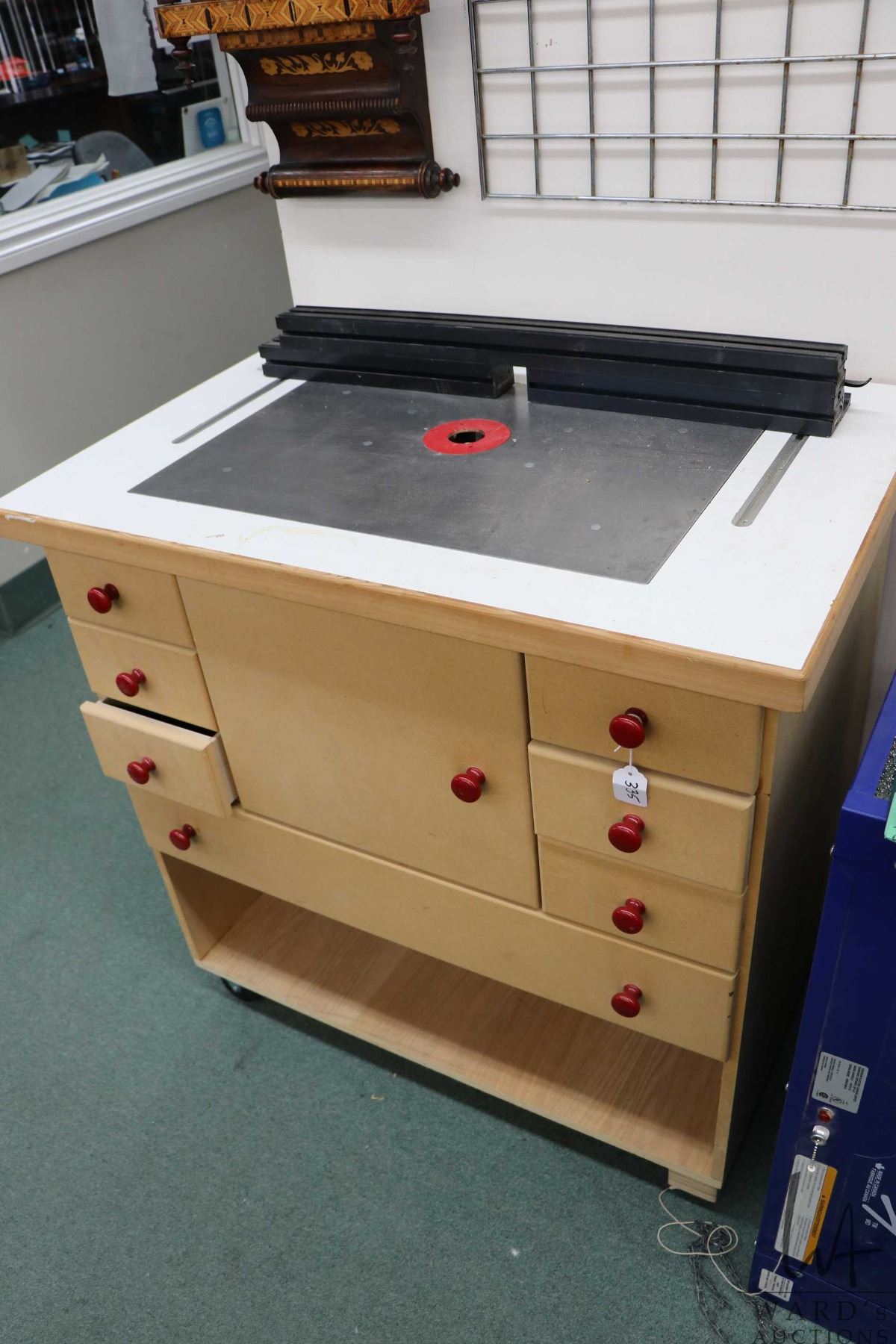 Shop made router table with Craftsman 800 router, a Veritas brand fence ...