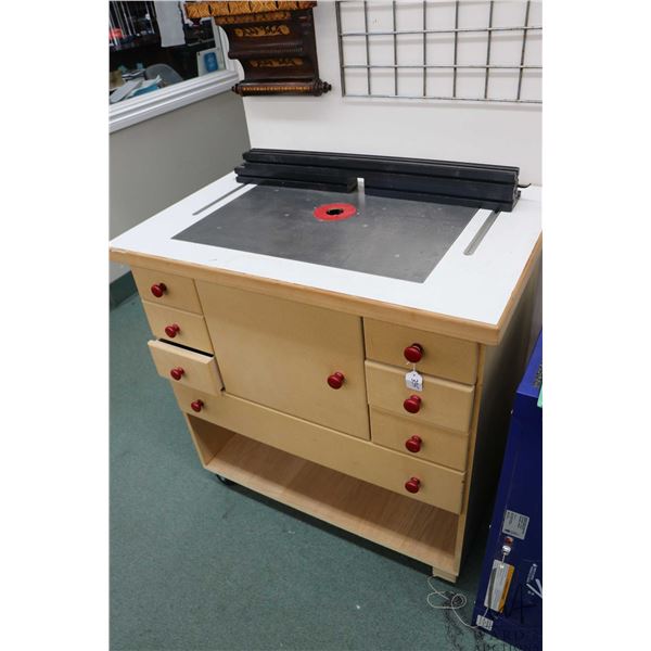 Veritas Router Table System Shop made router table with Craftsman 800 router, a Veritas brand fence ...