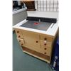 Image 1 : Shop made router table with Craftsman 800 router, a Veritas brand fence, seven storage drawers and a