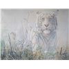 Image 2 : Two framed wildlife prints including "Rain Forest Panther" by Lissa Calvert and "Monsoon White Tiger