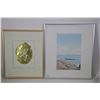 Image 2 : Framed original watercolour painting labeled on verso "Rocky Shore" and signed by artist Ellie Moffa