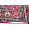 Image 2 : Large 100% handmade Iranian wool area carpet with center medallion, red background, floral design an