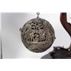 Image 2 : Open work "Eternal Crane" white metal fragrance ball and a collection of Southern Asian "tortoise sh