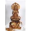 Image 2 : Gilt seated Guatama Buddha, 5 3/4" in height and heavy gilt Tibetan Ceremonial Vajra, purportedly ea