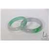 Image 2 : Two Burmese icy jadeite bangles