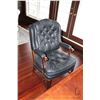 Image 2 : Pair of Kaufman button tufted leather office chairs with nailhead decoration