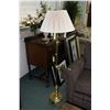 Image 2 : Pair of modern floor standing Tri-lights with shades
