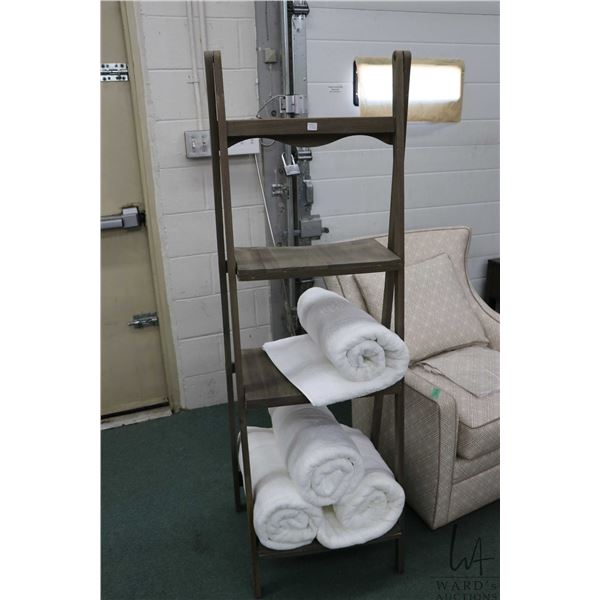 Health Line Massage Products folding massage table plus a three tier etagere, needs tlc and four Tur