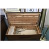 Image 2 : Antique cedar lined blanket box with original label "Heirloom Chests" note: newspaper lining Edmonto