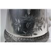 Image 2 : Ten large silver plate goblets, each is 11" in height and an insulated silver plate jug 13" in heigh