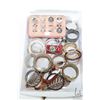 Image 1 : Tray lot of collectible costume jewellery including rings, bracelets, banvles, Michaek Kors watch, s