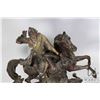 Image 2 : Antique cast French bronze of Charles Martel defeating the Saracens, 11" high and 12" in diameter, n