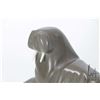 Image 2 : Inuit carving of a walrus, 7" wide and 4" in height, signed by artist Johnny Appaqaq