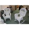 Image 1 : Pair of white wicker rocking chairs