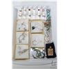 Image 1 : Tray lot of collectibles jewellery including sterling silver, genuine fresh water pearls, rings, ear