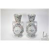 Image 2 : Pair of antique "Moriage" style hand painted vases, each 12" in height